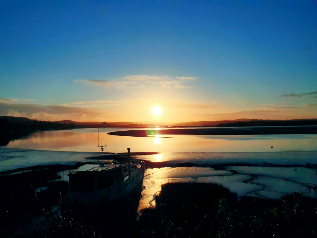 Sunrise over the River Taw at Chivenor Business Park